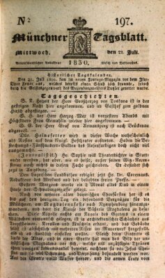 Münchener Tagblatt Mittwoch 21. Juli 1830