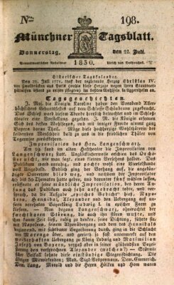 Münchener Tagblatt Donnerstag 22. Juli 1830