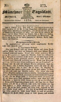 Münchener Tagblatt Mittwoch 6. Oktober 1830