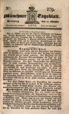 Münchener Tagblatt Dienstag 12. Oktober 1830