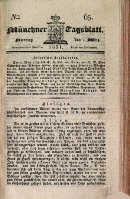 Münchener Tagblatt Montag 7. März 1831