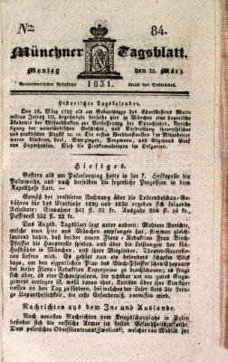 Münchener Tagblatt Montag 28. März 1831