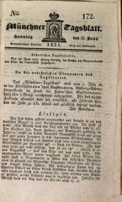 Münchener Tagblatt Sonntag 26. Juni 1831