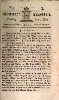 Münchener Tagblatt Samstag 2. Juli 1831