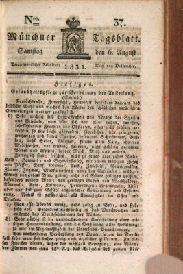 Münchener Tagblatt Samstag 6. August 1831
