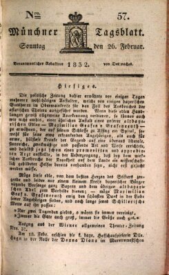 Münchener Tagblatt Sonntag 26. Februar 1832