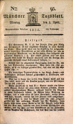 Münchener Tagblatt Montag 2. April 1832