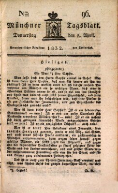 Münchener Tagblatt Donnerstag 5. April 1832