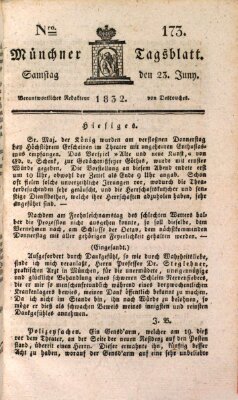 Münchener Tagblatt Samstag 23. Juni 1832