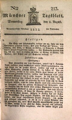 Münchener Tagblatt Donnerstag 2. August 1832
