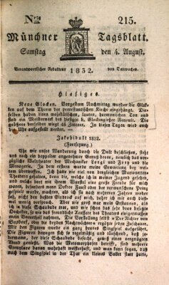 Münchener Tagblatt Samstag 4. August 1832