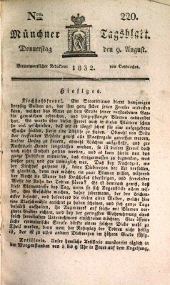 Münchener Tagblatt Donnerstag 9. August 1832