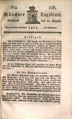 Münchener Tagblatt Mittwoch 15. August 1832