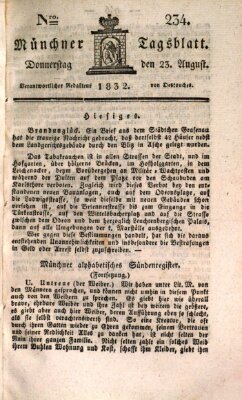 Münchener Tagblatt Donnerstag 23. August 1832