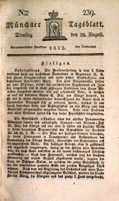 Münchener Tagblatt Dienstag 28. August 1832