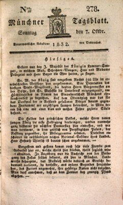 Münchener Tagblatt Sonntag 7. Oktober 1832