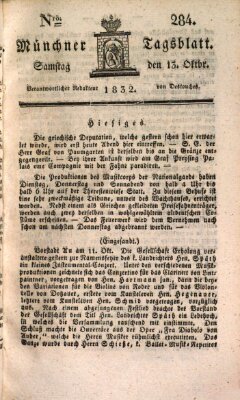 Münchener Tagblatt Samstag 13. Oktober 1832