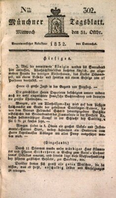 Münchener Tagblatt Mittwoch 31. Oktober 1832