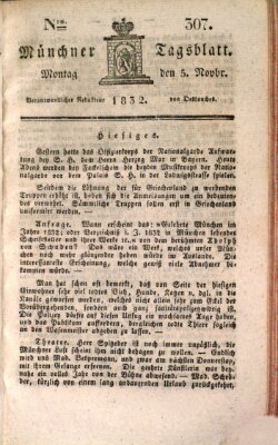 Münchener Tagblatt Montag 5. November 1832