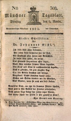 Münchener Tagblatt Dienstag 6. November 1832