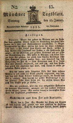 Münchener Tagblatt Sonntag 13. Januar 1833