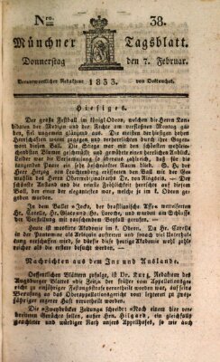Münchener Tagblatt Donnerstag 7. Februar 1833