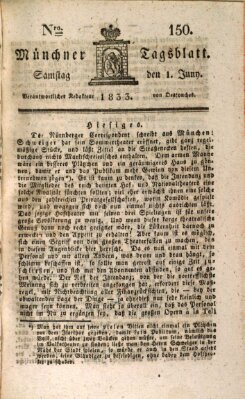 Münchener Tagblatt Samstag 1. Juni 1833