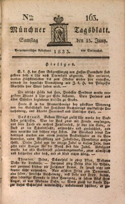 Münchener Tagblatt Samstag 15. Juni 1833