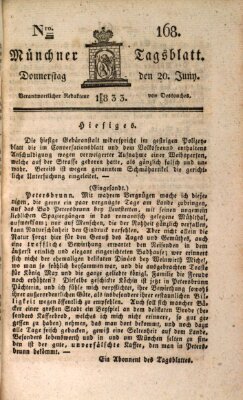 Münchener Tagblatt Donnerstag 20. Juni 1833