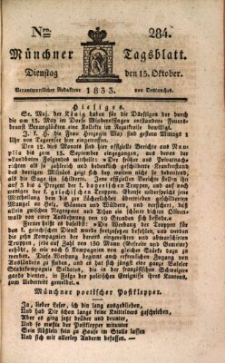 Münchener Tagblatt Dienstag 15. Oktober 1833
