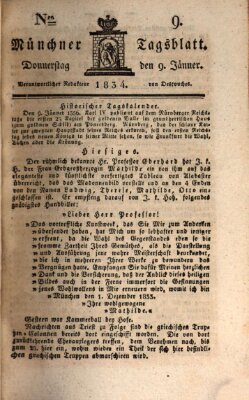 Münchener Tagblatt Donnerstag 9. Januar 1834