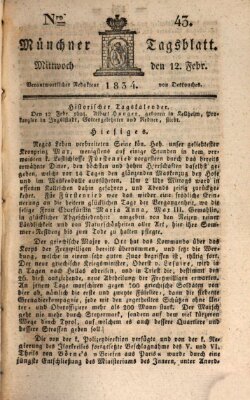 Münchener Tagblatt Mittwoch 12. Februar 1834