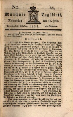 Münchener Tagblatt Donnerstag 13. Februar 1834
