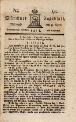 Münchener Tagblatt Mittwoch 9. April 1834