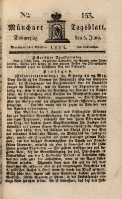 Münchener Tagblatt Donnerstag 5. Juni 1834