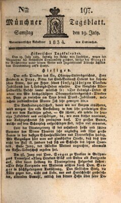 Münchener Tagblatt Samstag 19. Juli 1834