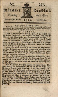 Münchener Tagblatt Sonntag 7. September 1834