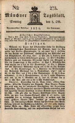 Münchener Tagblatt Sonntag 5. Oktober 1834