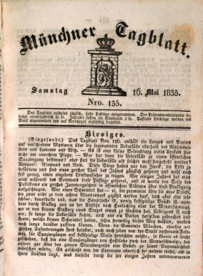 Münchener Tagblatt Samstag 16. Mai 1835