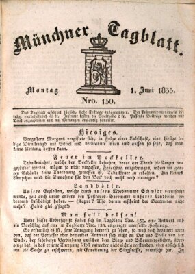 Münchener Tagblatt Montag 1. Juni 1835