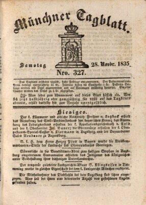 Münchener Tagblatt Samstag 28. November 1835