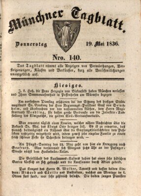 Münchener Tagblatt Donnerstag 19. Mai 1836