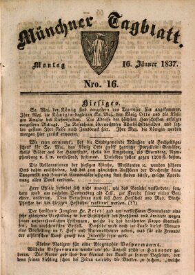 Münchener Tagblatt Montag 16. Januar 1837