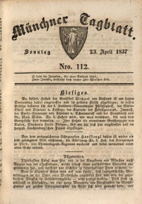 Münchener Tagblatt Sonntag 23. April 1837