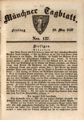 Münchener Tagblatt Freitag 19. Mai 1837