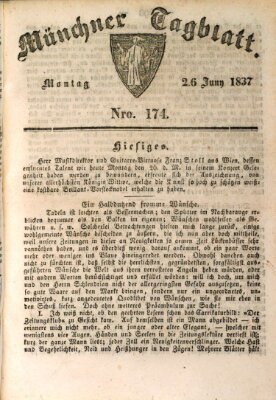 Münchener Tagblatt Montag 26. Juni 1837