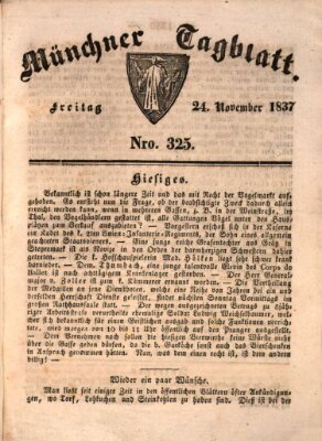 Münchener Tagblatt Freitag 24. November 1837