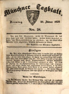 Münchener Tagblatt Sonntag 28. Januar 1838