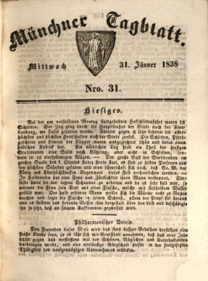 Münchener Tagblatt Mittwoch 31. Januar 1838