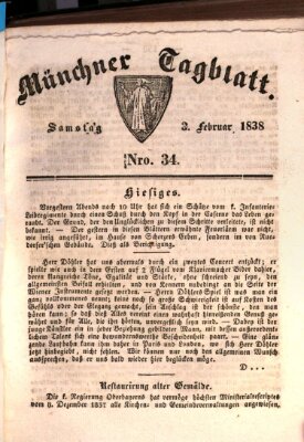 Münchener Tagblatt Samstag 3. Februar 1838